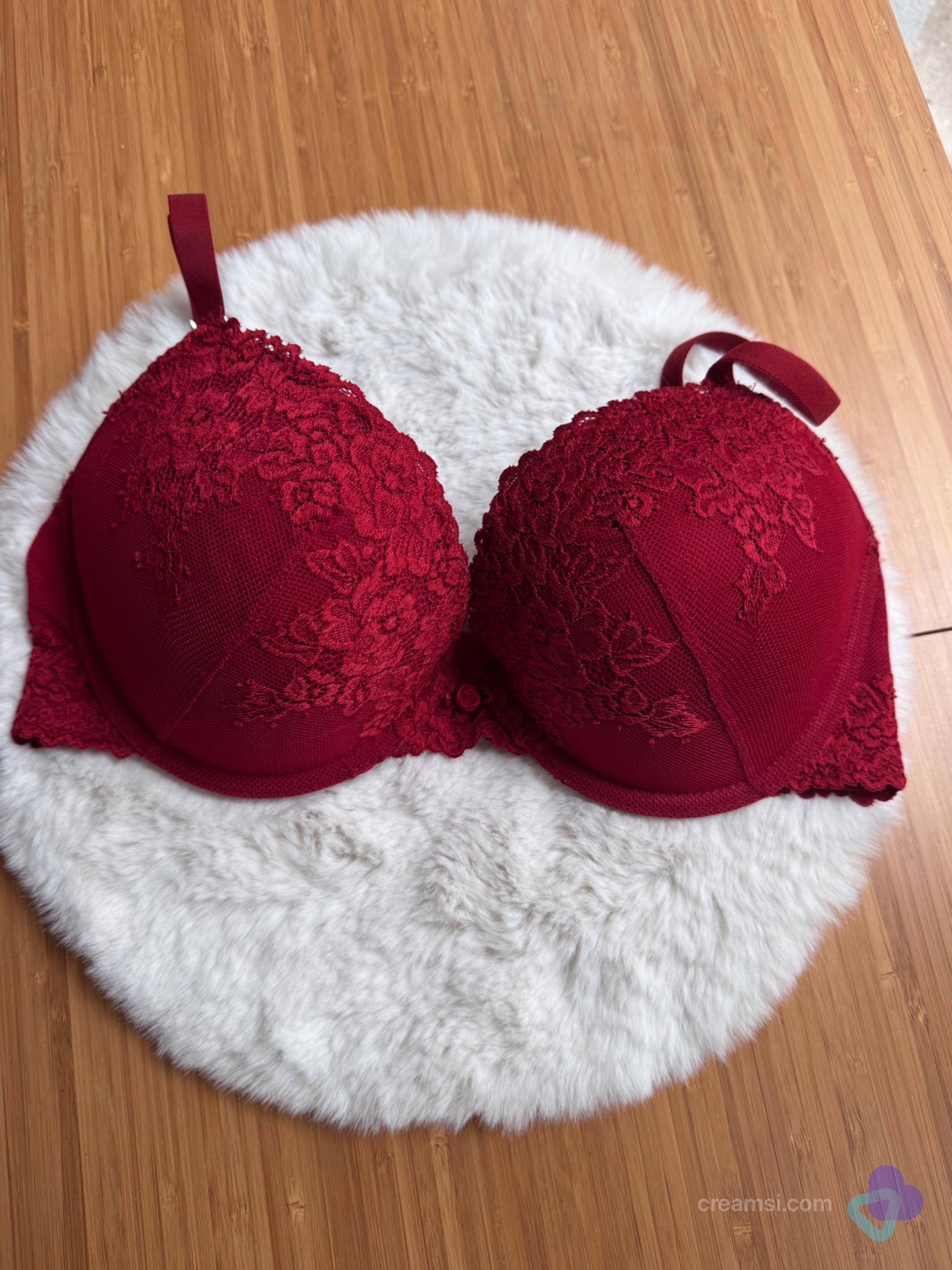 Roter Spitzen-BH 80D mit Push up ♥️