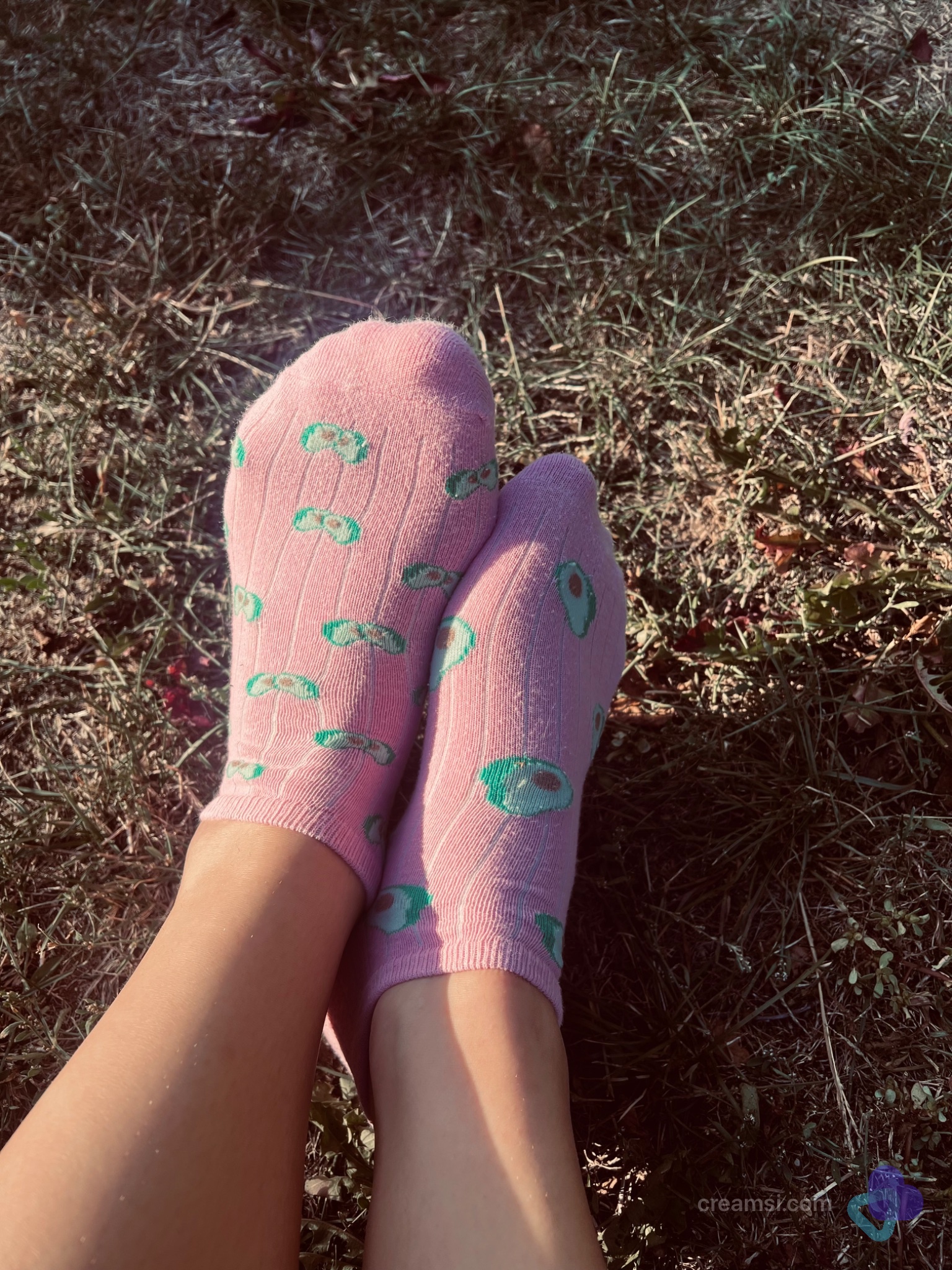 Rosa Avocado Socken