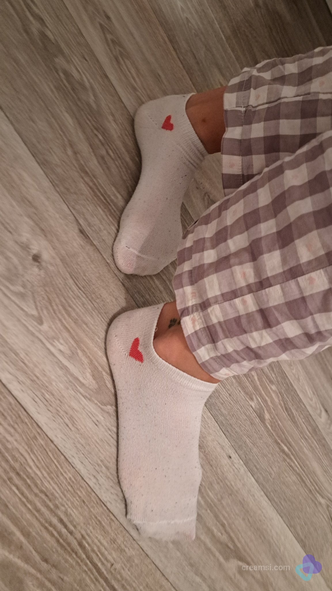 Herz-Socken Weiß