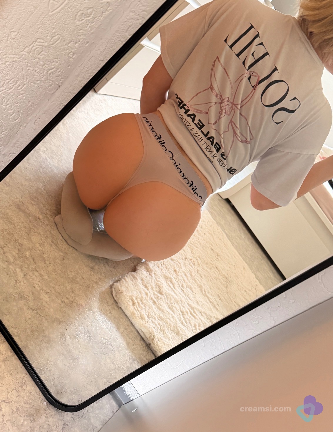 Pinker Slip mit carlifornia Aufschrift