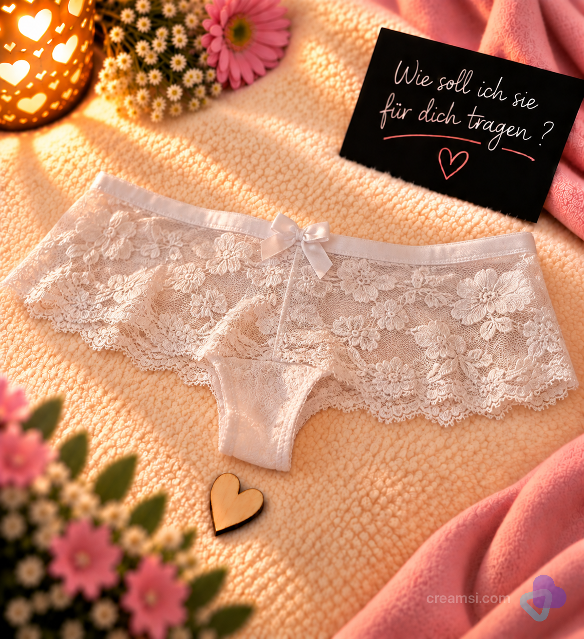 Weißer Spitzen-Slip – feminin & verspielt