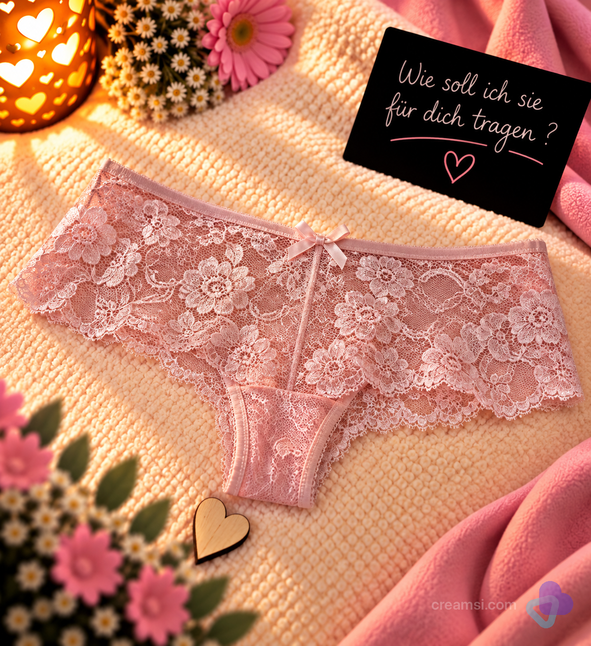 Spitzen-Slip in zartem Rosé
