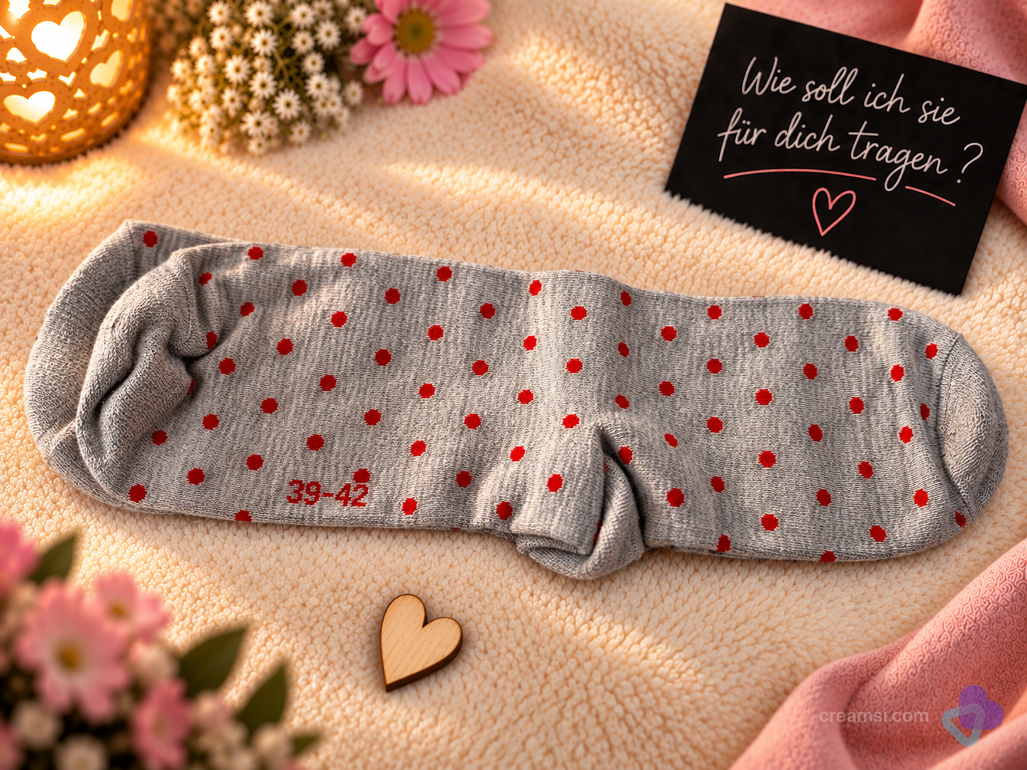Rote Punkte Socken