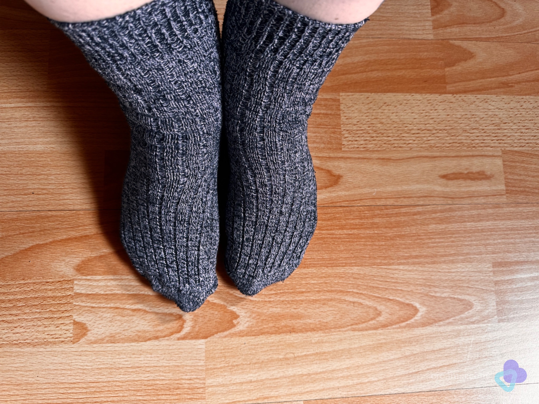 Cozy Grau Stricksocken