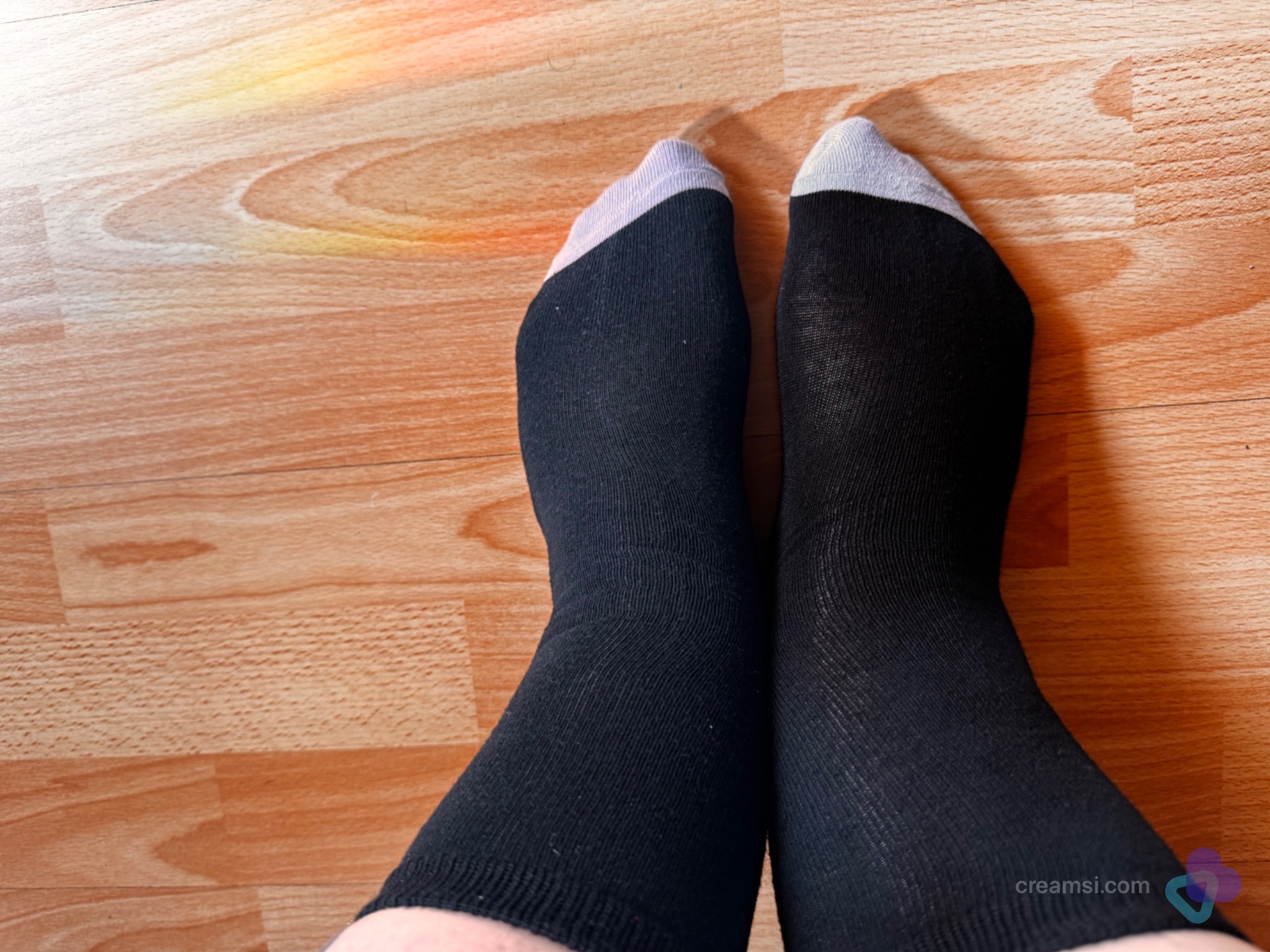 Zweifarbige Kontrast-Socken
