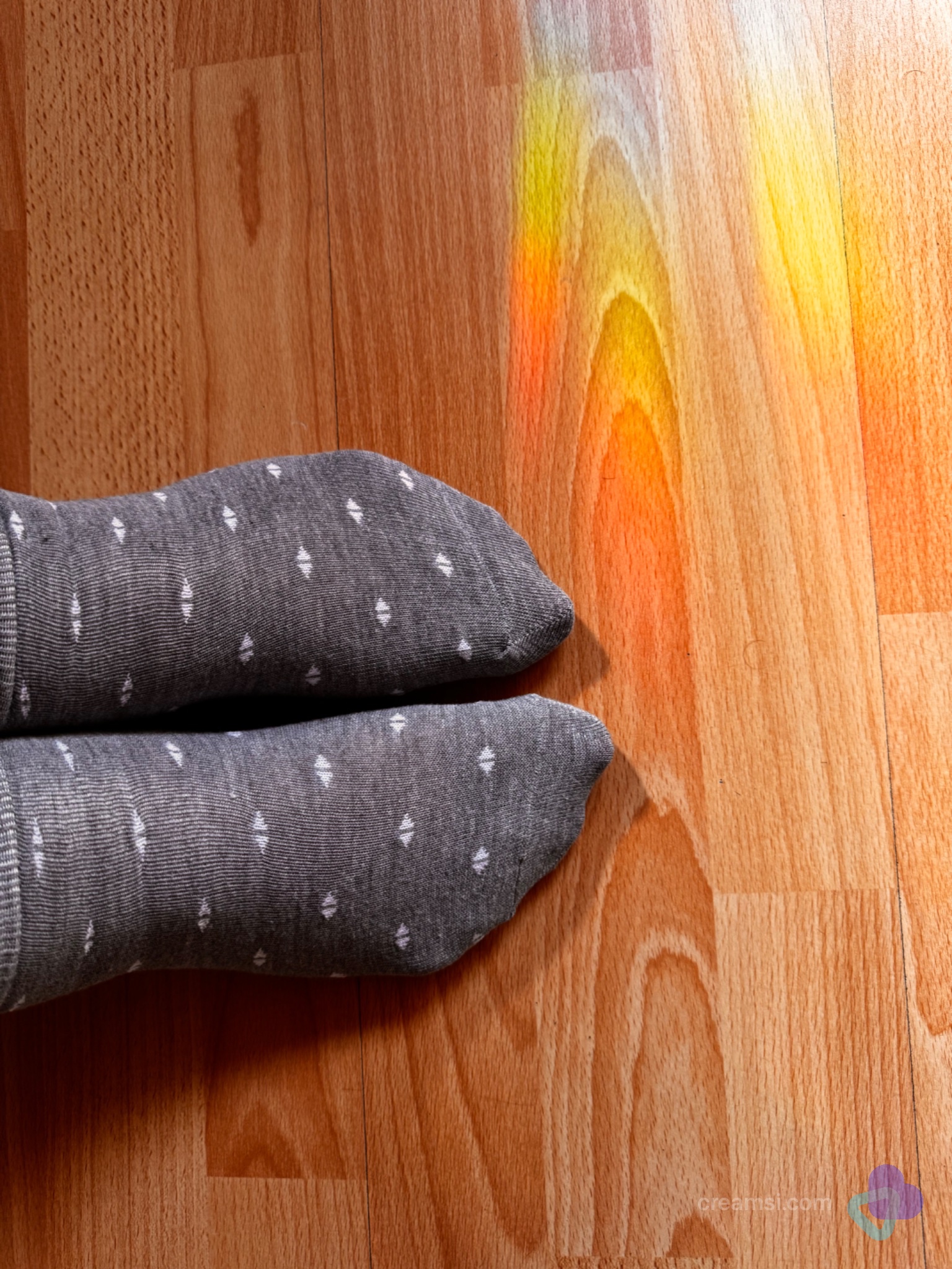 Gepunktete Grau Socken