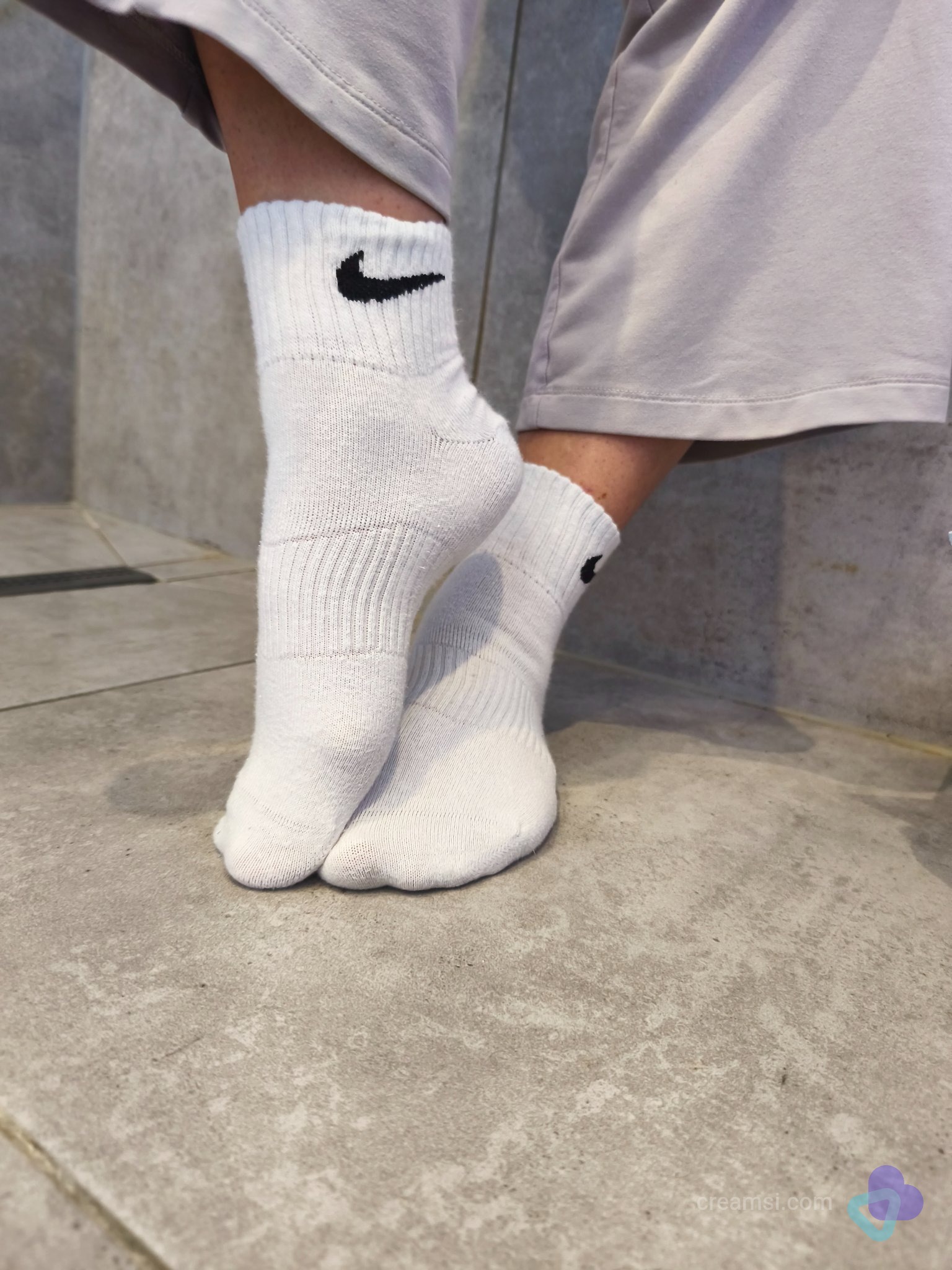 Klassische Weiße Socken mit Nike  Logo