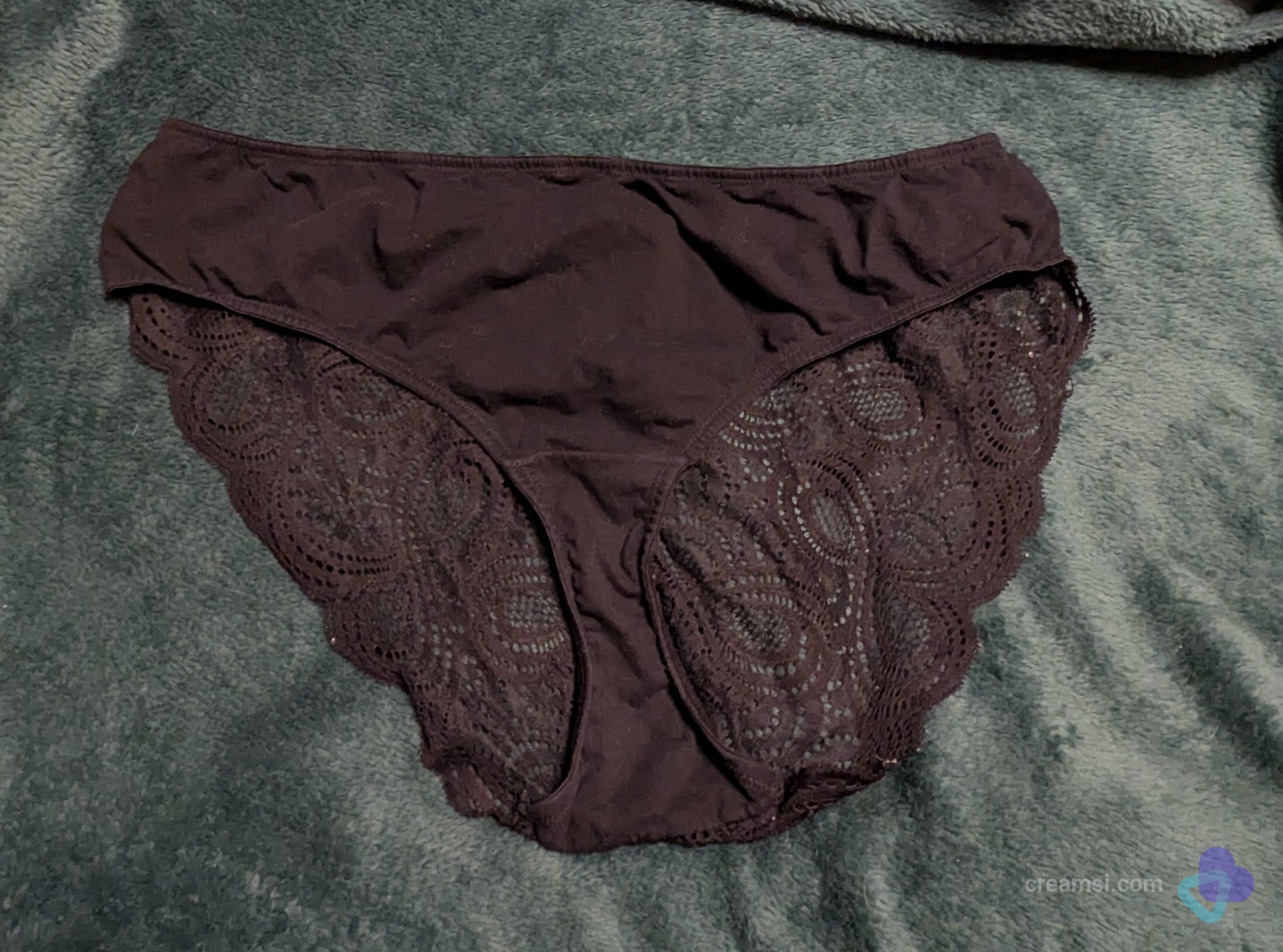 Elegante Spitzen-Slip Schwarz