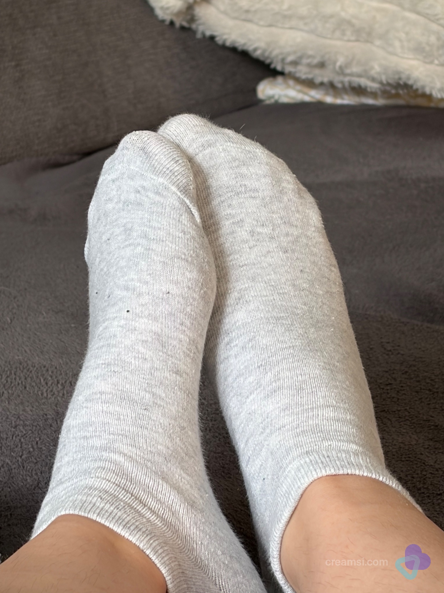 Flauschige Kuschel-Socken Creme