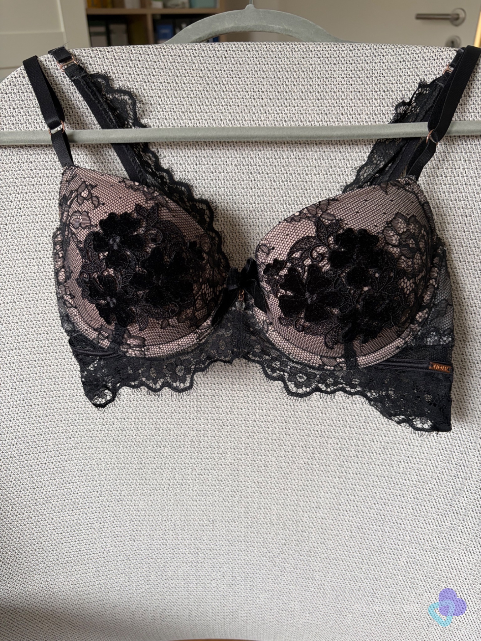 Eleganter Spitzen-BH Schwarz 75B