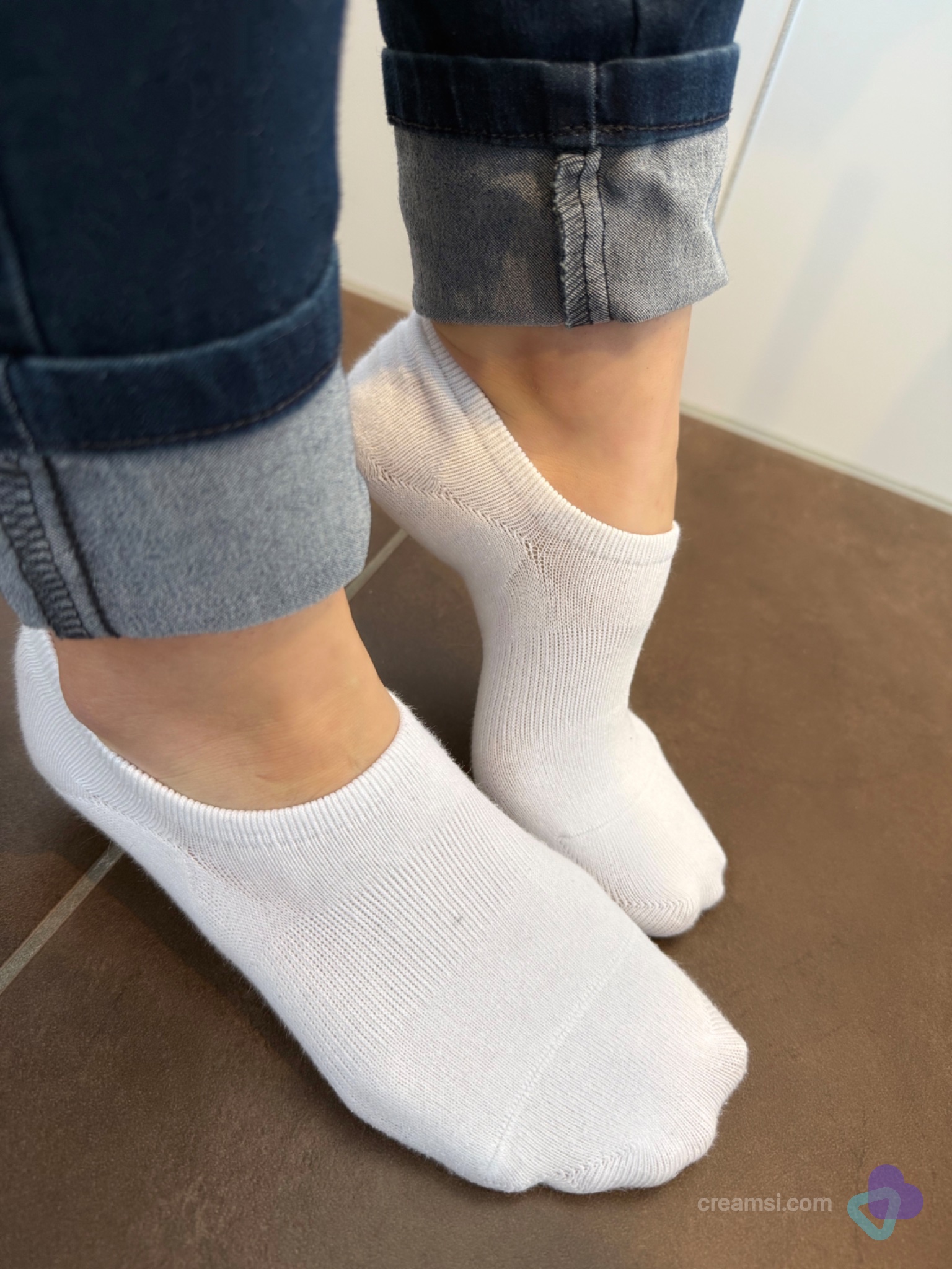 Weiße Sneaker-Socken