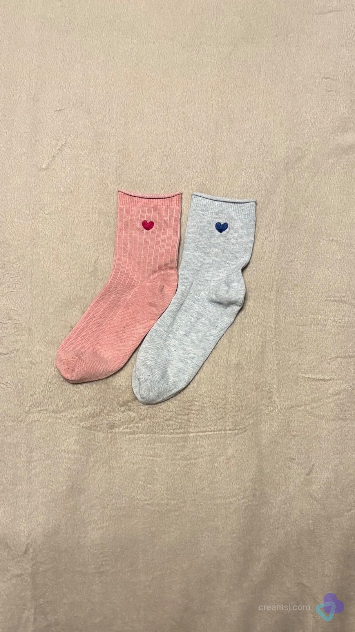 💕 Getragene Herzchen-Socken – Größe 38
