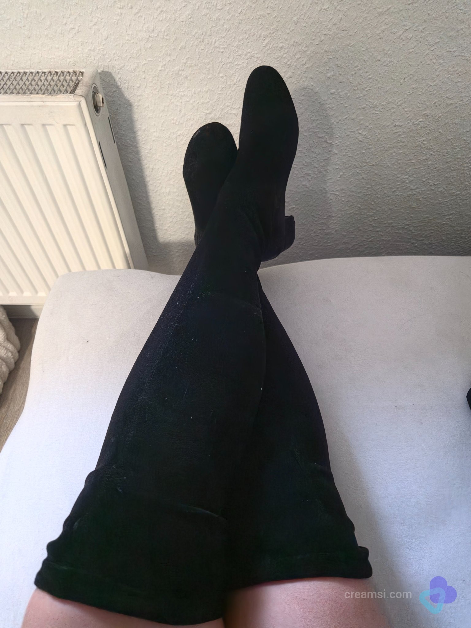 Schwarze Overknee Stiefel