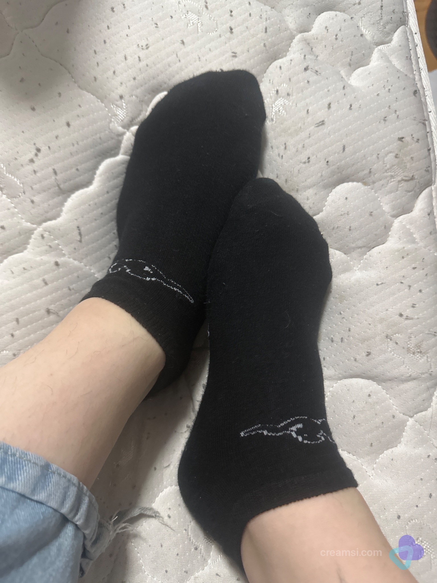 Schwarze Kappa Socken 2 Tage getragen