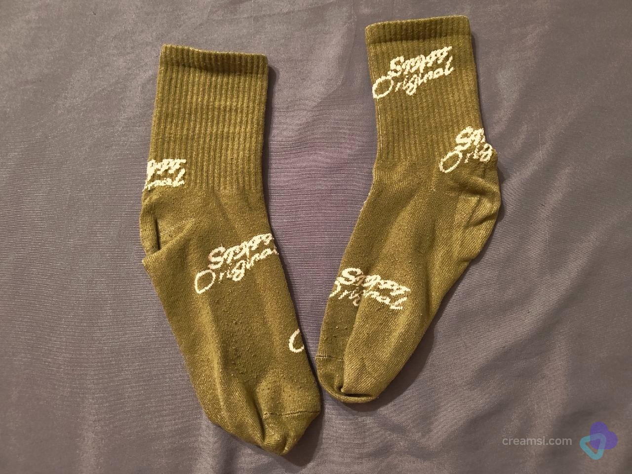 Olive Script Crew Socks 🫒🤙🏼