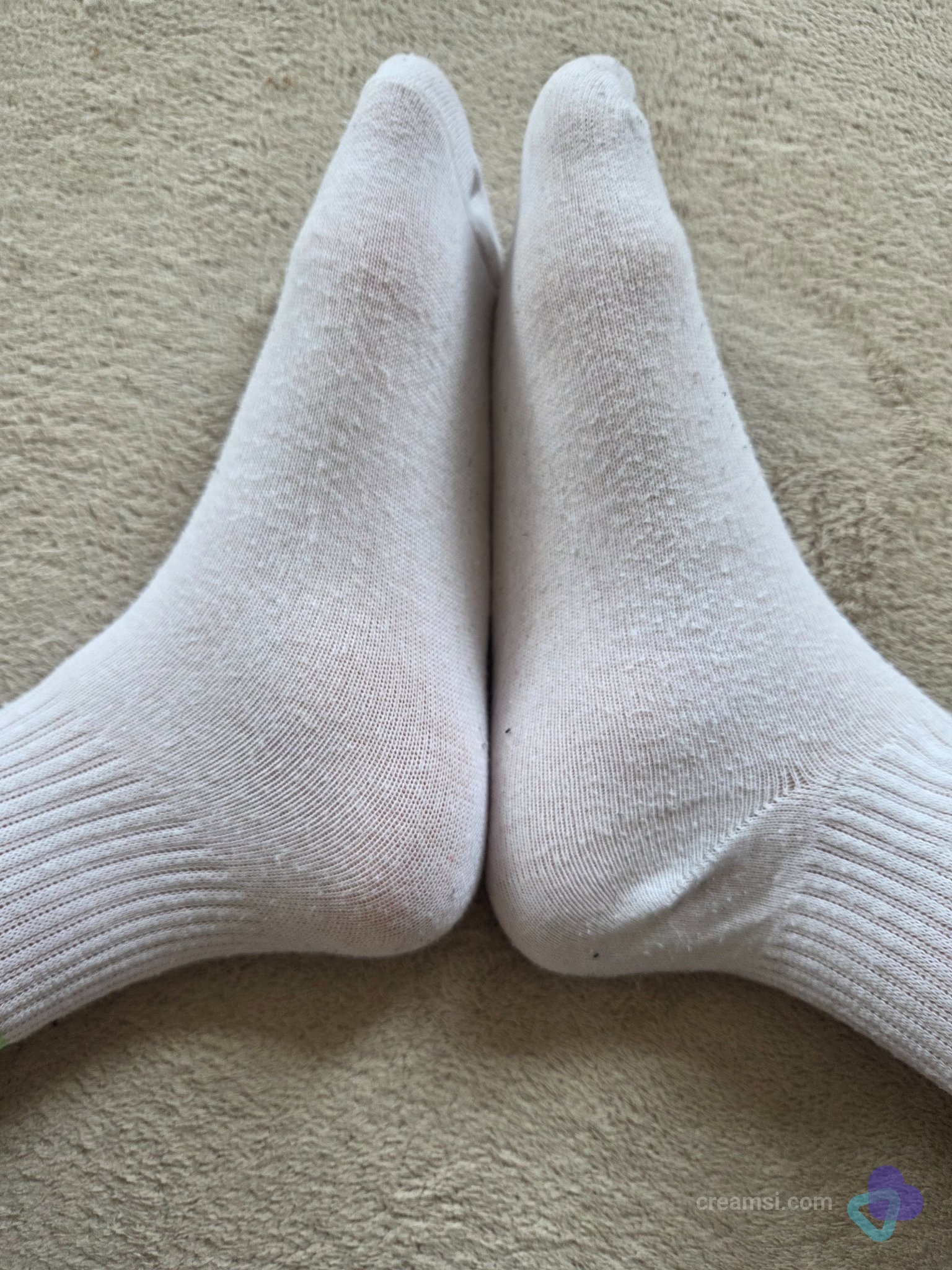 Weiße Sneaker Socken Neon