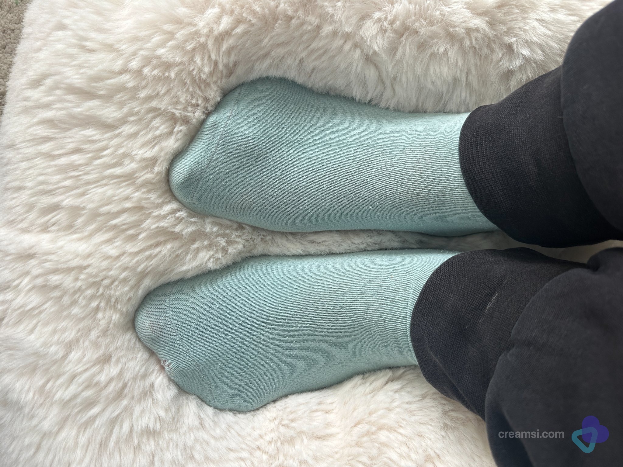 Türkise süße Socken - extra viel getragen