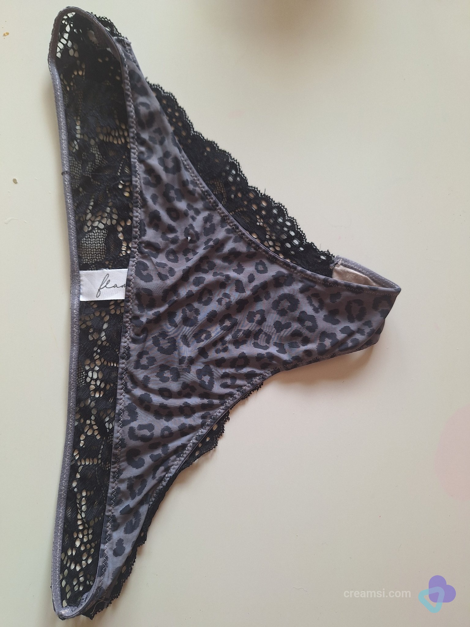 Leoparden Spitze Tanga