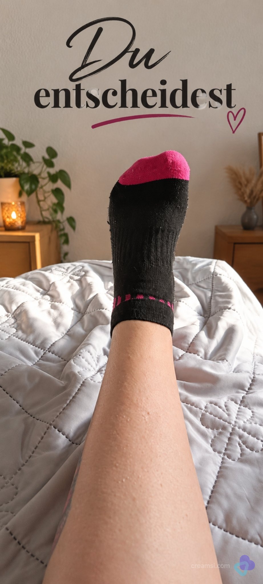 Farbspiel Socken Schwarz-Pink