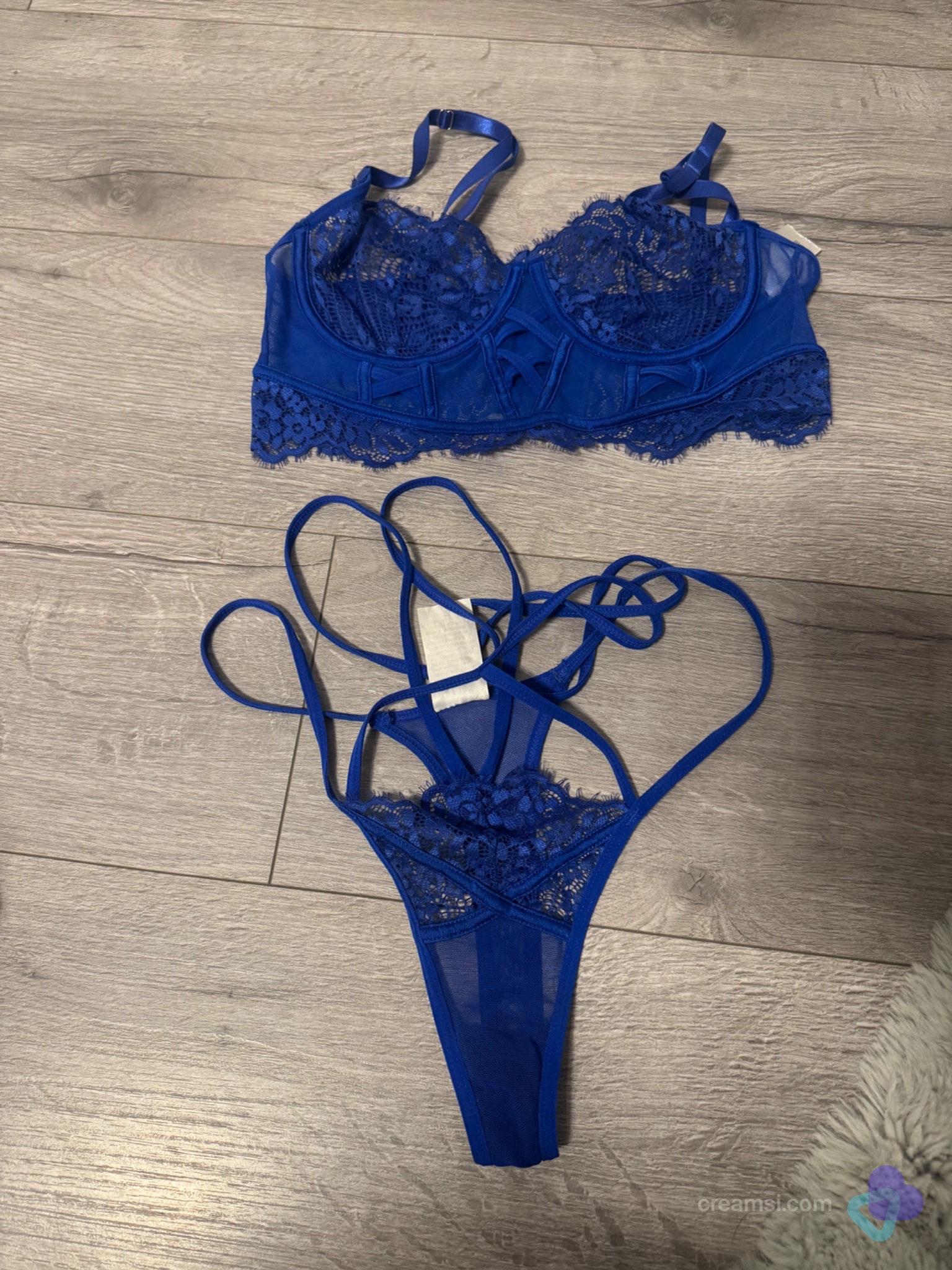 Cobalt Lace Dessous Set