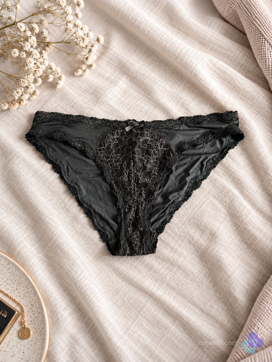 Schwarze Panty mit Spitze 🖤