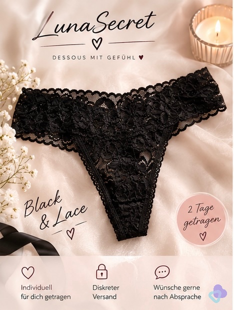🖤 Black Lace | 2 Tage getragen | MyLunaSecret ♡