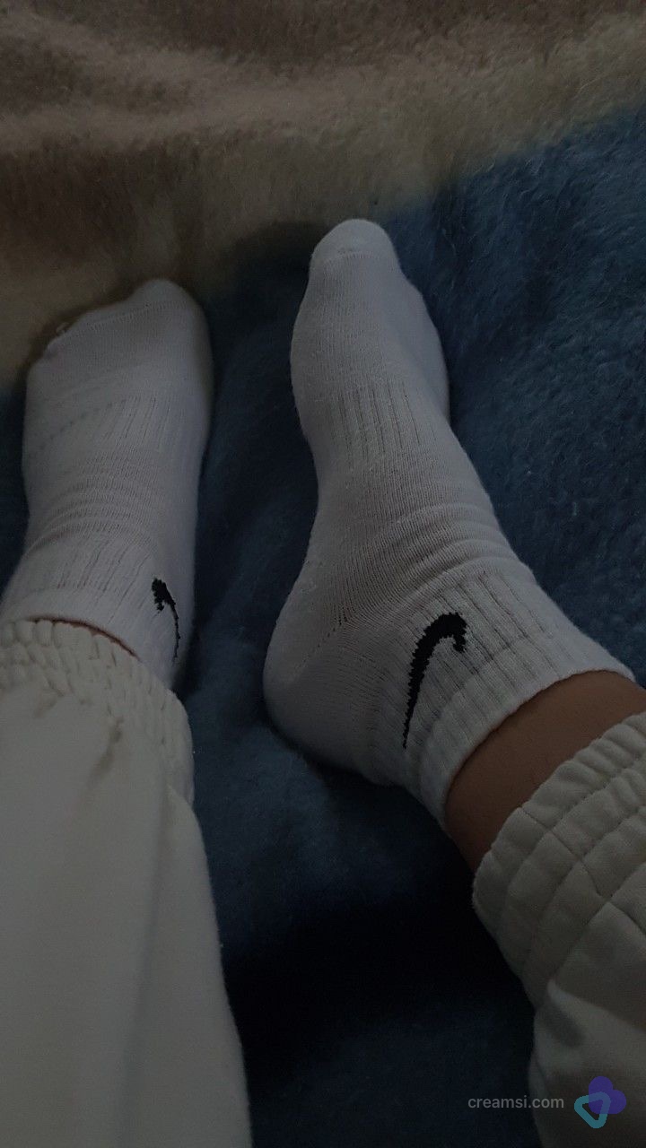 Getragene Nike sneaker Socken