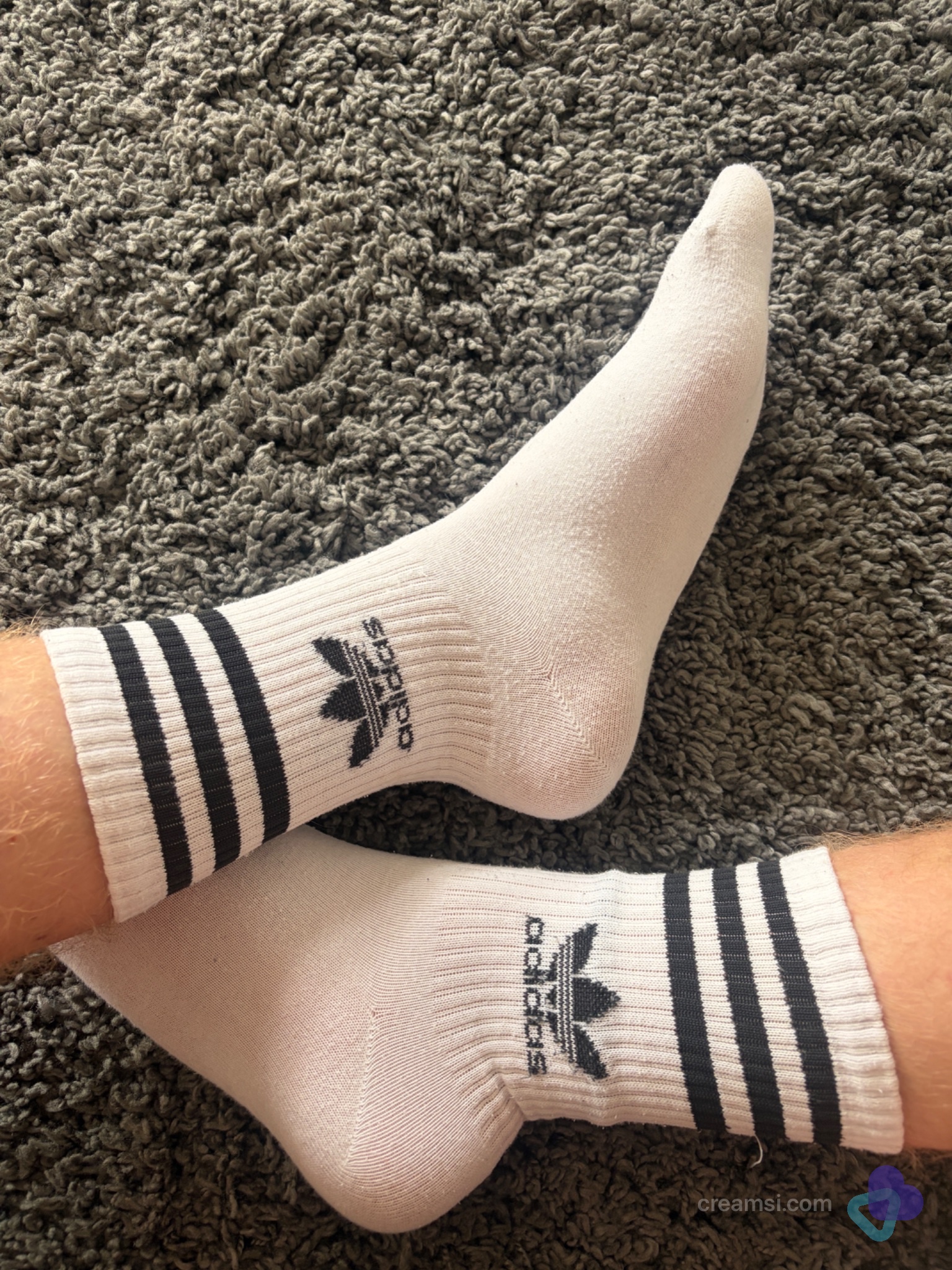 Getragene Adidas Tennissocken weiß