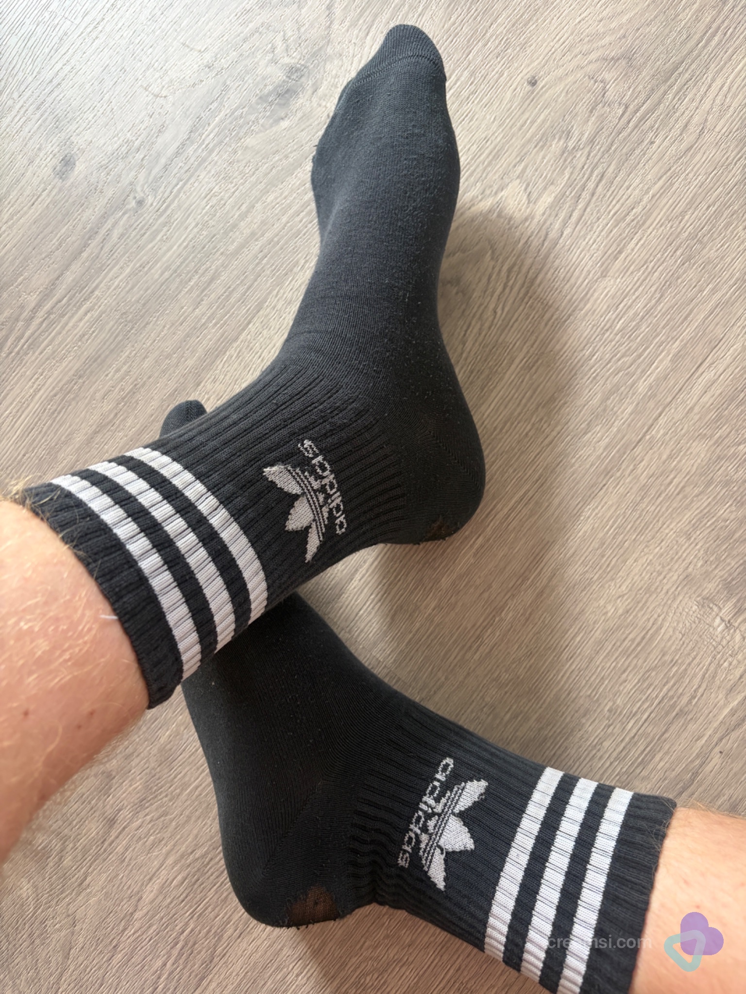 Getragene Adidas Tennissocken Schwarz
