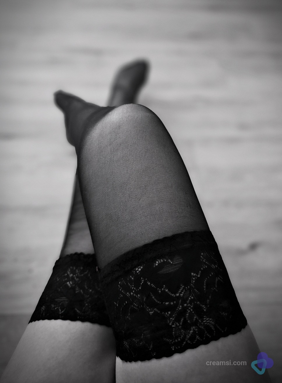 Elegante Spitzenstrümpfe Schwarz