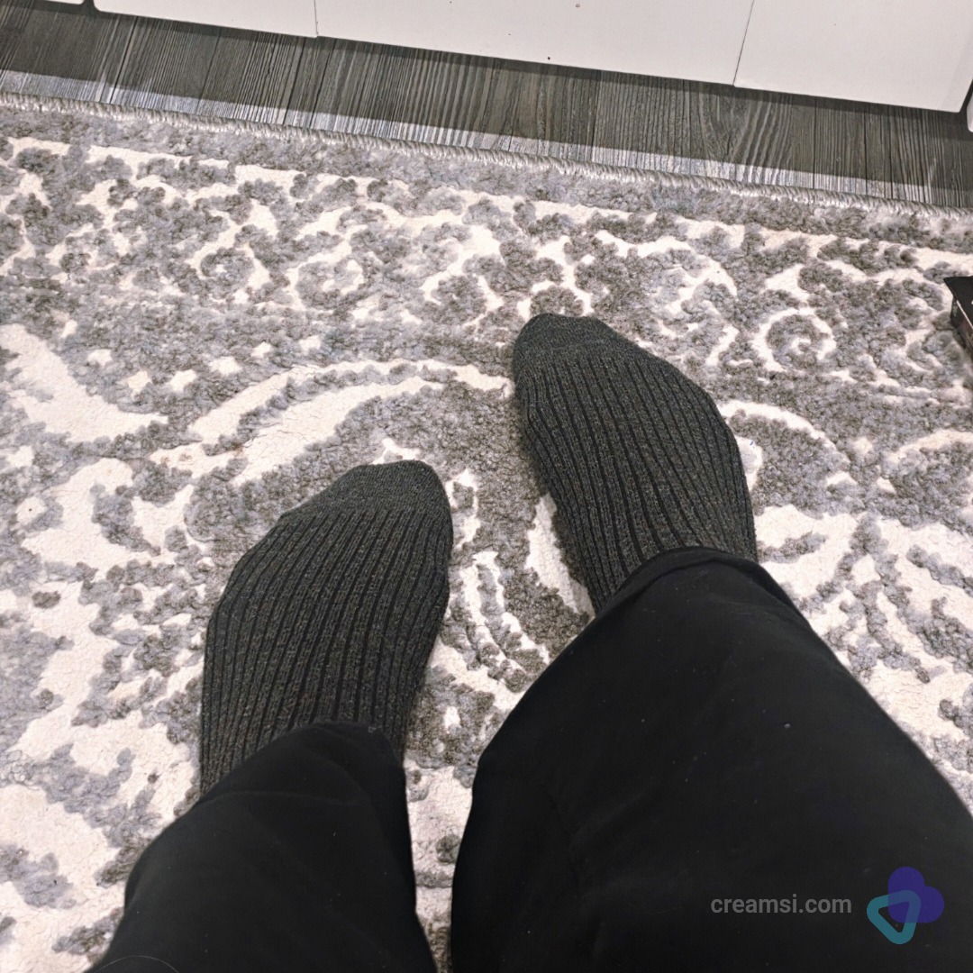 Klassische Charcoal-Farbene Sneakersocken in Rippenstick Struktur
