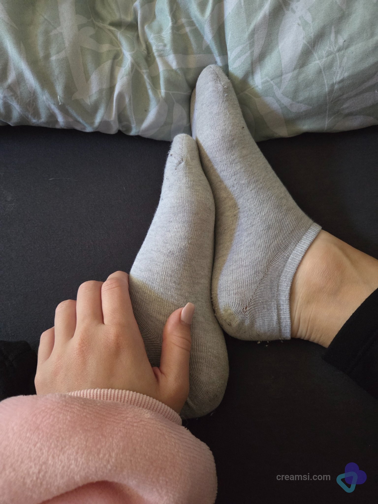 Cozy graue sneakersocken