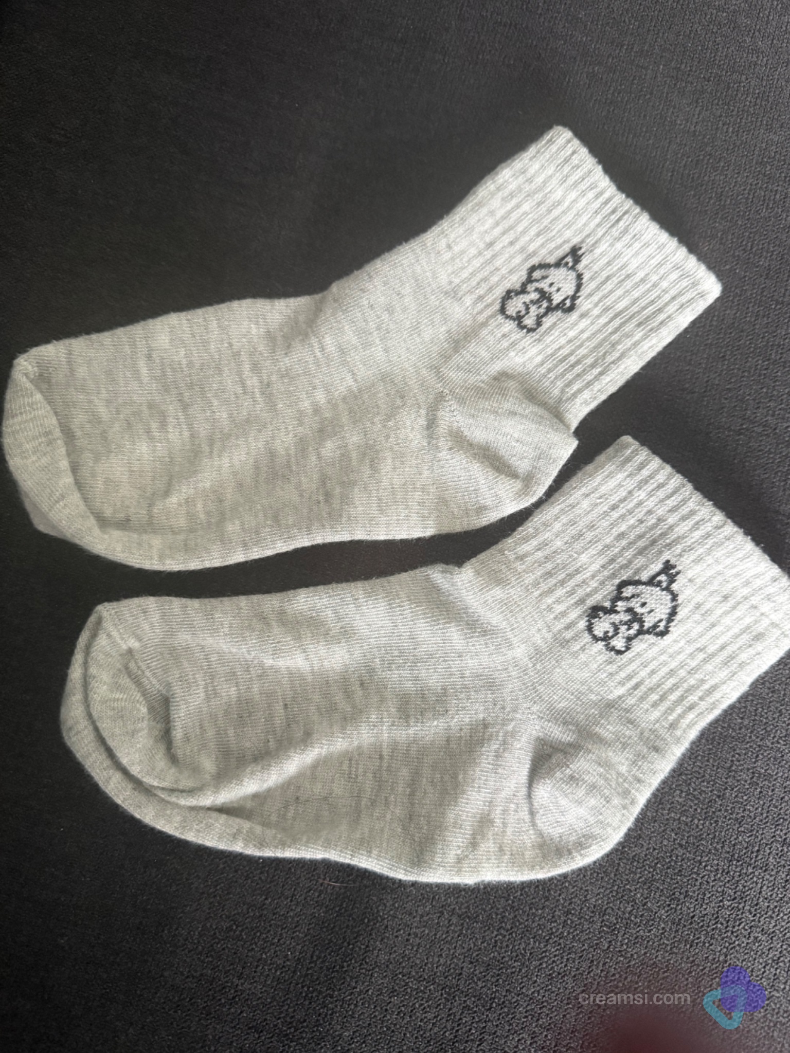 🤍Süße Socken in grau mit kleinen Bild Größe 36