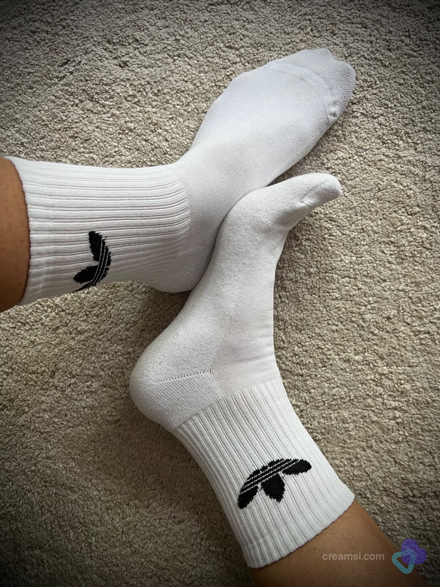 Weiße Sportsocken