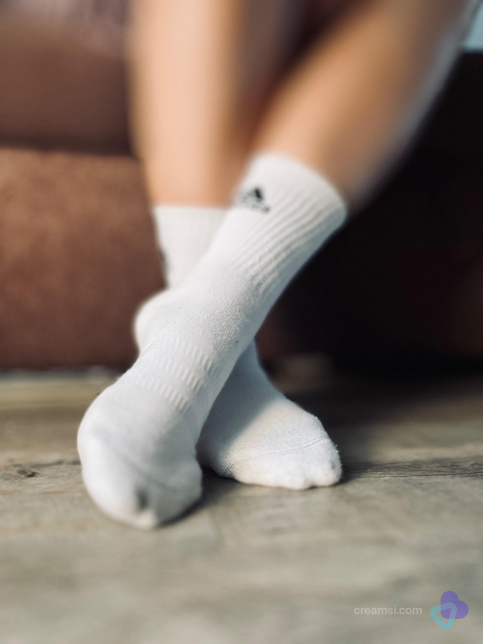 Weiße Adidas Socken