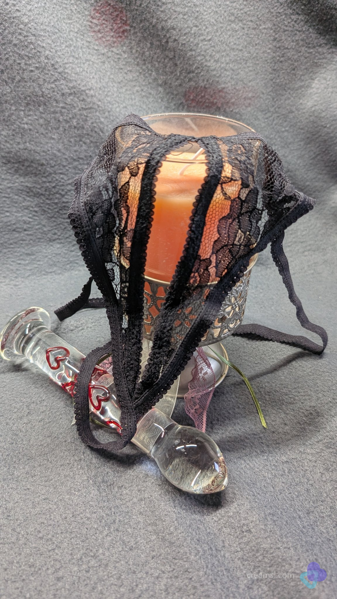 Schwarze Spitze Mini String