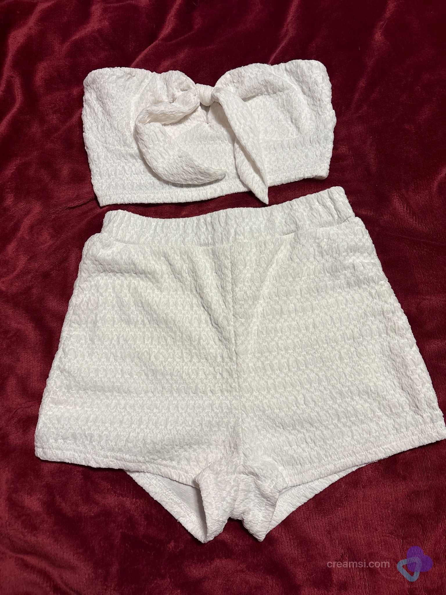 Cremefarbenes Frottee-Set