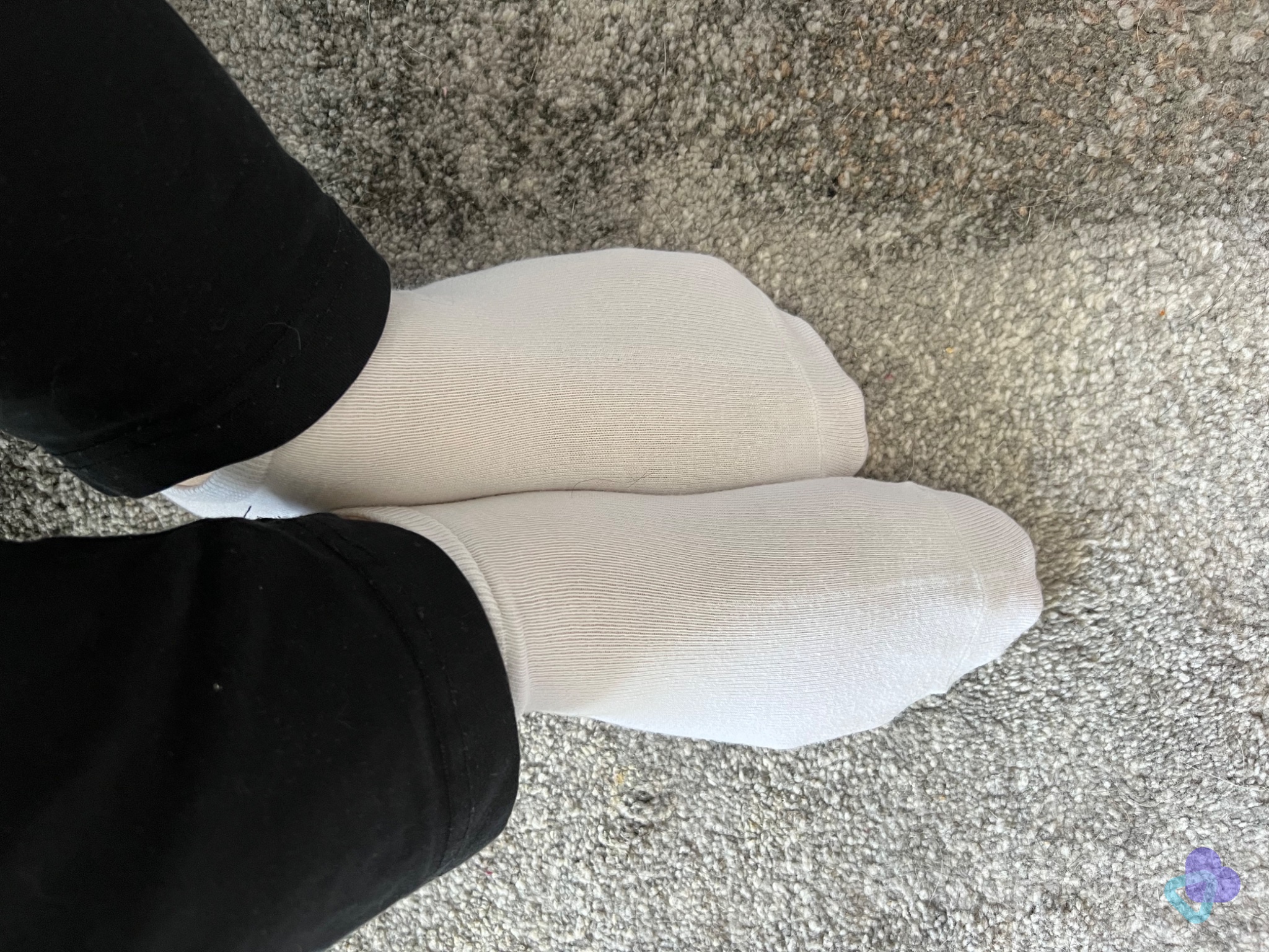 Sneaker-Socken weiß Größe 39 - getragen