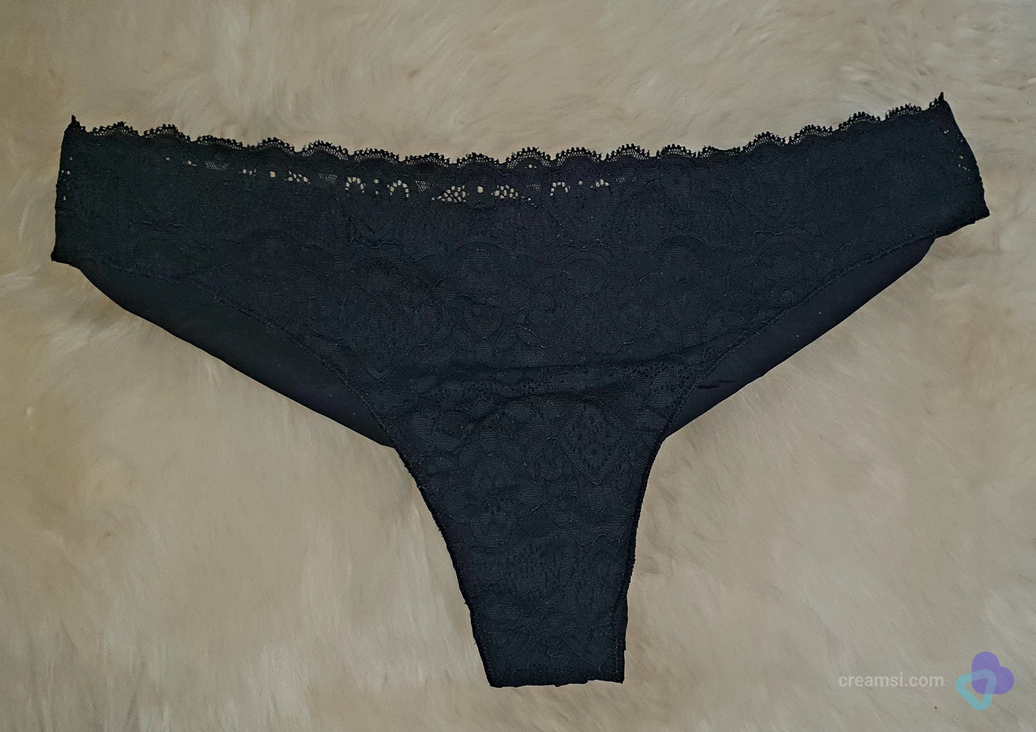 Eleganter Spitzen-Slip Schwarz