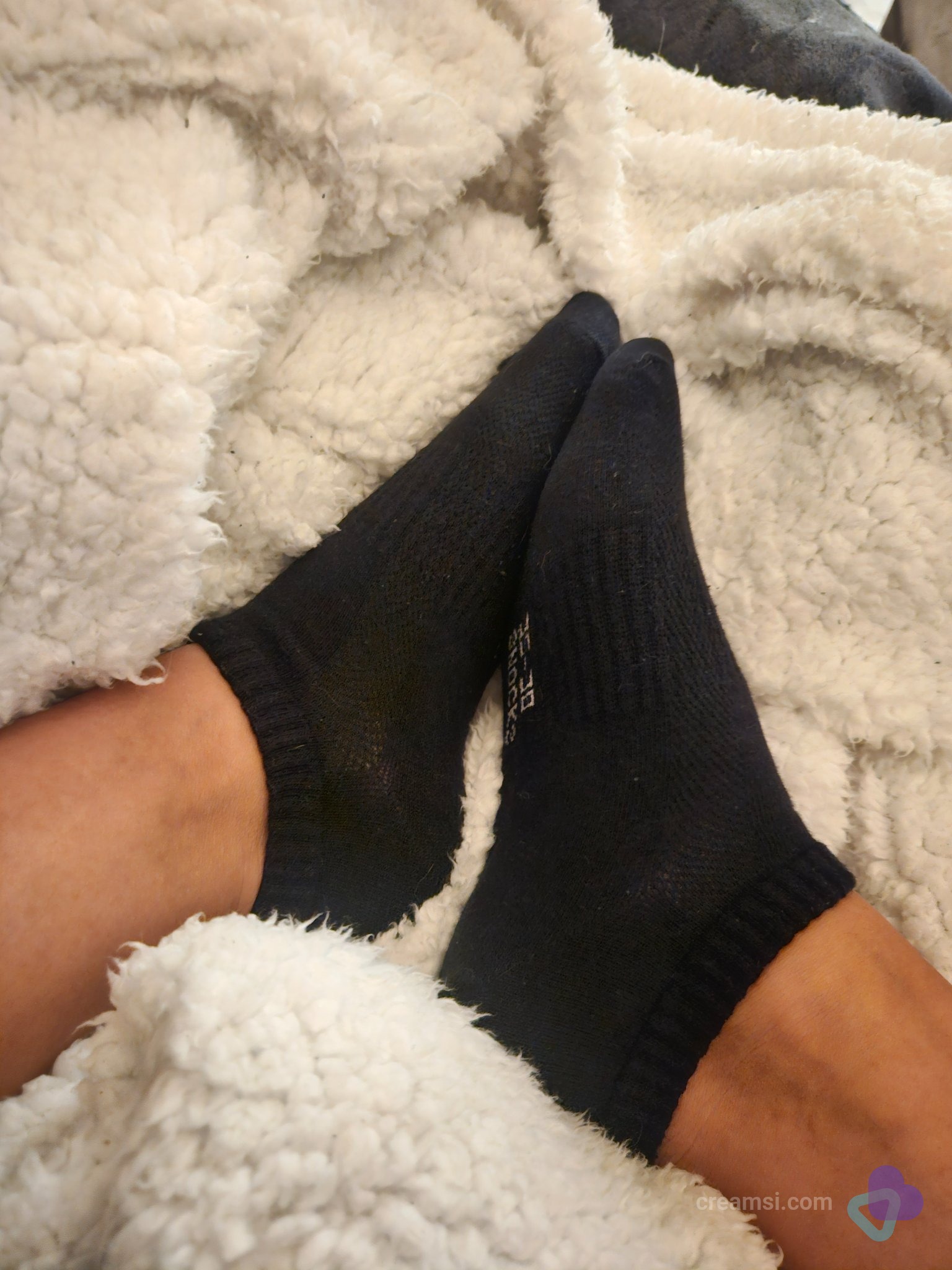 Schwarze Socken an Kuscheligen Abenden getragen